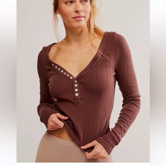 •FREE PEOPLE•NWT LILAC FREE PEOPLE COFEE CHAT KNIT LONG SLEEVE TOP SIZE MEDIUM - Picture 10 of 11